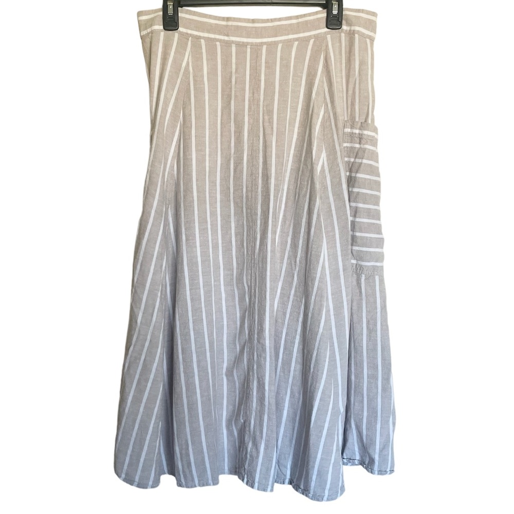 Happy X Nature Linen Blend Serene Midi Button Front Skirt - Picture 2 of 8